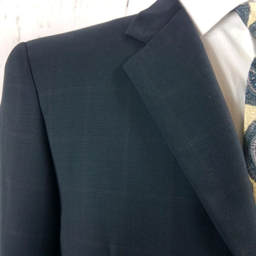 Joseph Abboud Nordstrom Blue Pane Suit Blazer Spor - image 5